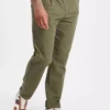Olive Green Herringbone Trousers 36R