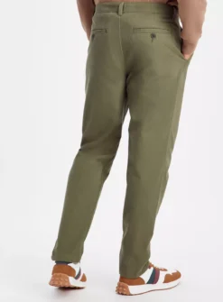 Olive Green Herringbone Trousers 44R -UMBO Clothing Shop tuc143576091 Dark20Green R Z005A 1