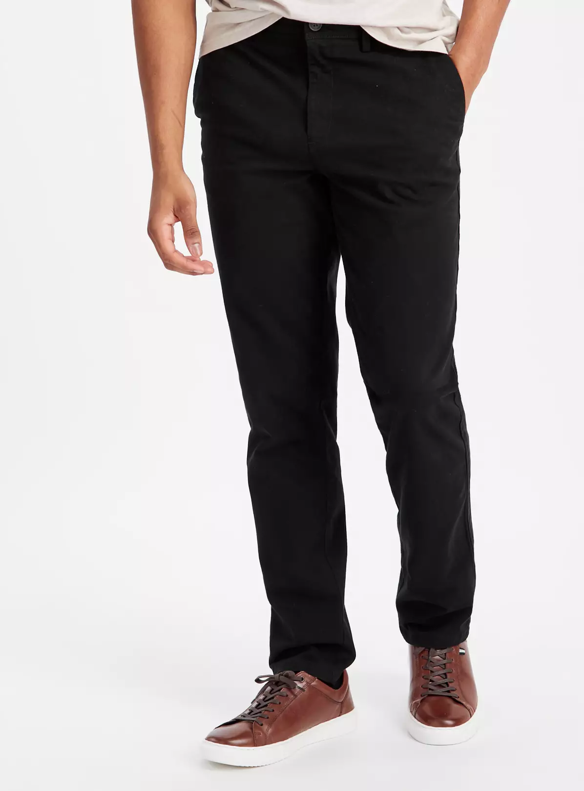 Black Slim Leg Chino With Stretch 44R 5 Black Slim Leg Chino With Stretch 44R - Image 5