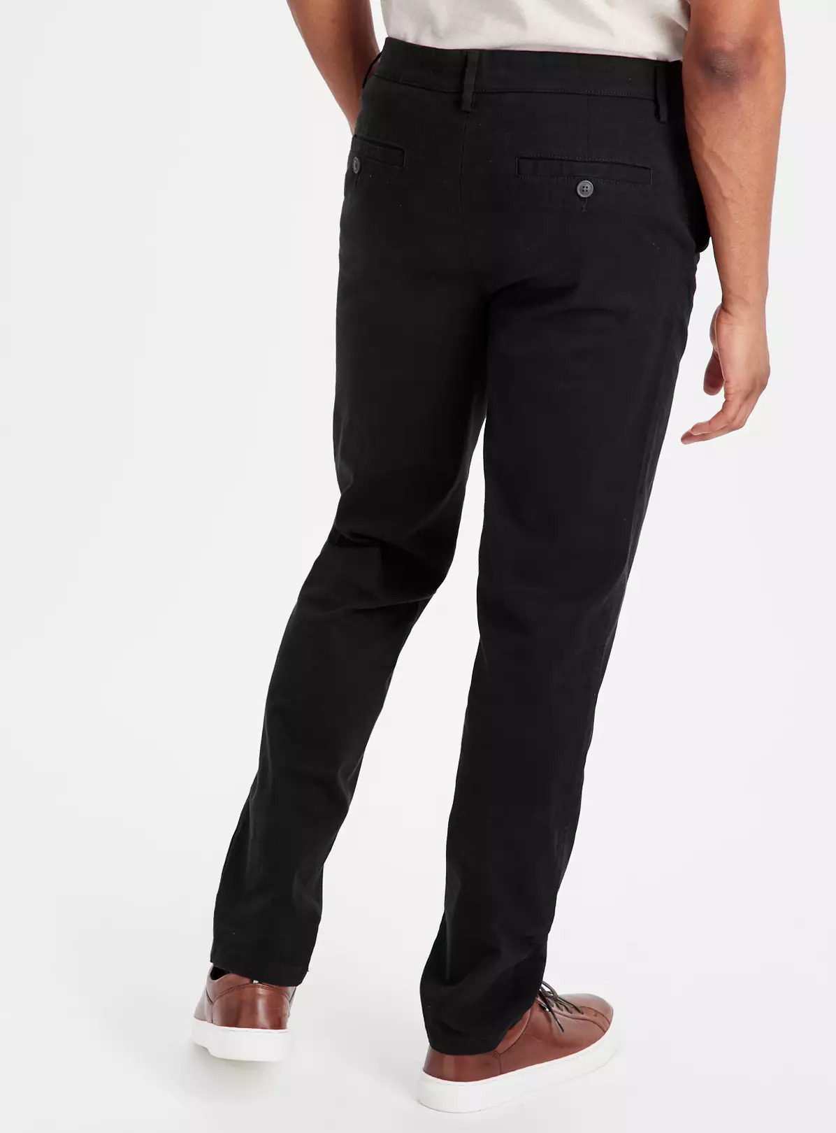 Black Slim Leg Chino With Stretch 44R 2 Black Slim Leg Chino With Stretch 44R - Image 2