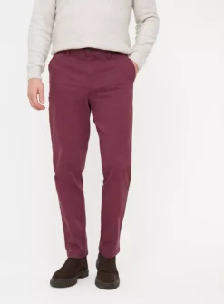 Purple Straight Leg Chino Trousers 30S -UMBO Clothing Shop tuc143586993 Purple R Z001A