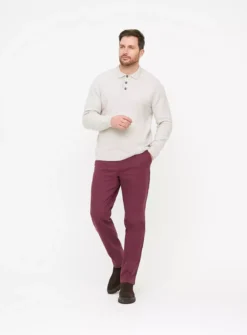 Purple Straight Leg Chino Trousers 30S -UMBO Clothing Shop tuc143586993 Purple R Z002A