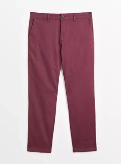 Purple Straight Leg Chino Trousers 30S