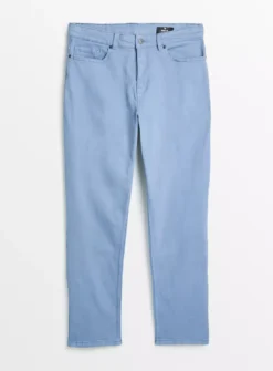 Blue Dyed Straight Leg Jeans 38S