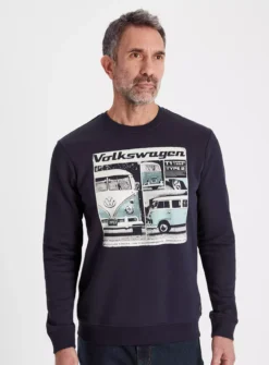 Volkswagen Navy VW Graphic Sweatshirt XL -UMBO Clothing Shop tuc143615803 Navy R Z001A