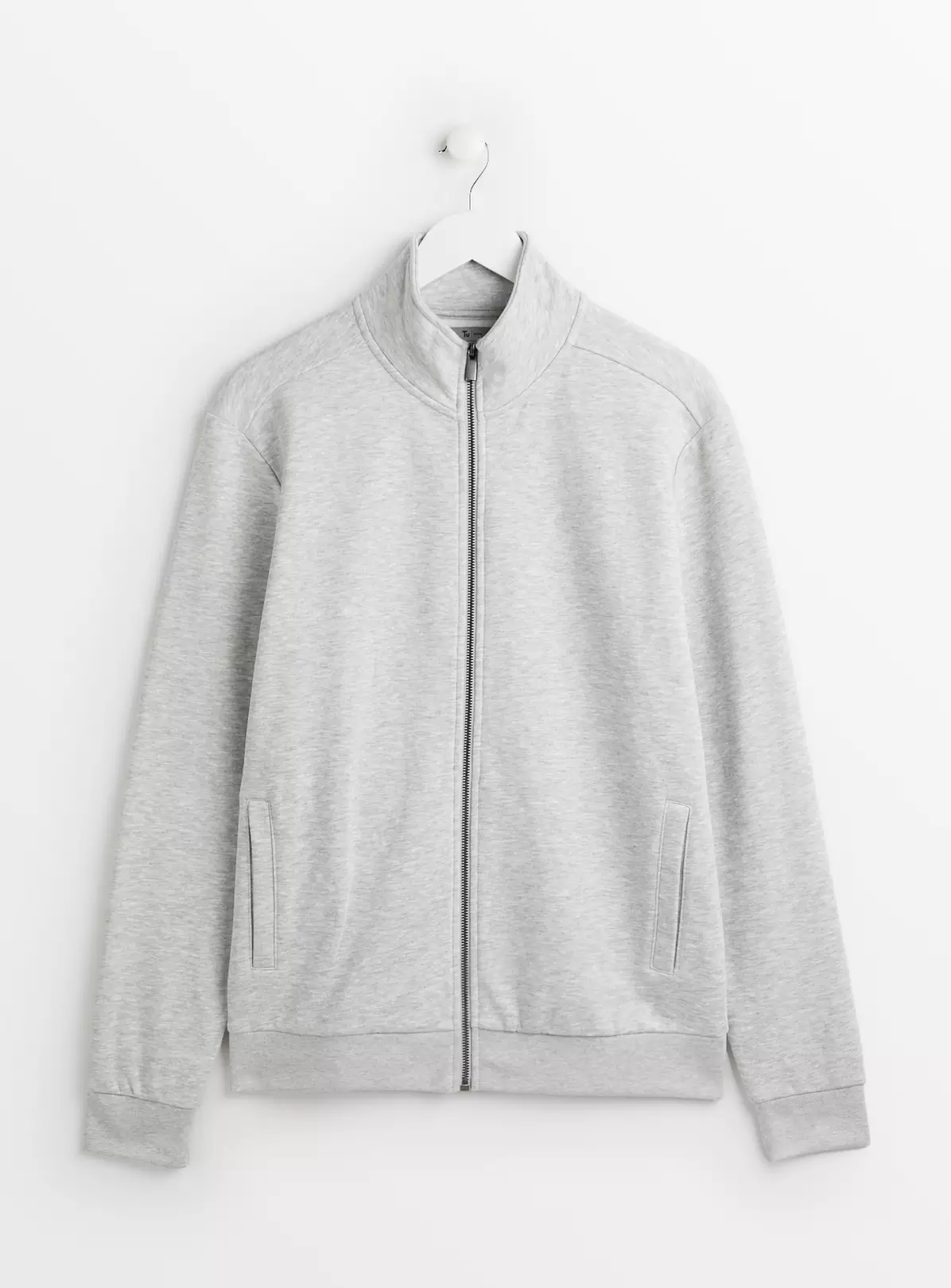 Pale Grey Funnel Neck Zip-Through XXL 1 Pale Grey Funnel Neck Zip-Through XXL