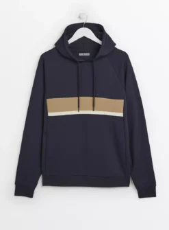 Navy Colour Block Stripe Overhead HoodieXL 9 Navy Colour Block Stripe Overhead HoodieXL -UMBO Clothing Shop tuc143617833 Navy R Z003A