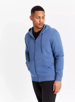 Denim Blue Zip Hoodie XXL -UMBO Clothing Shop tuc143640321 Blue R Z002A