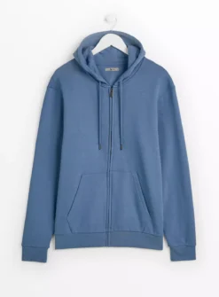 Denim Blue Zip Hoodie XXL -UMBO Clothing Shop tuc143640321 Blue R Z003A