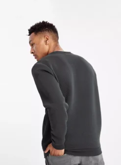 Navy Quilted Crew Neck Sweatshirt XL -UMBO Clothing Shop tuc143646765 Navy R Z005A