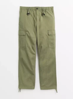 Khaki Loose Fit Cargo Trousers44R