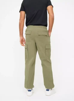 Khaki Loose Fit Cargo Trousers44R -UMBO Clothing Shop tuc143648015 Khaki R Z005A