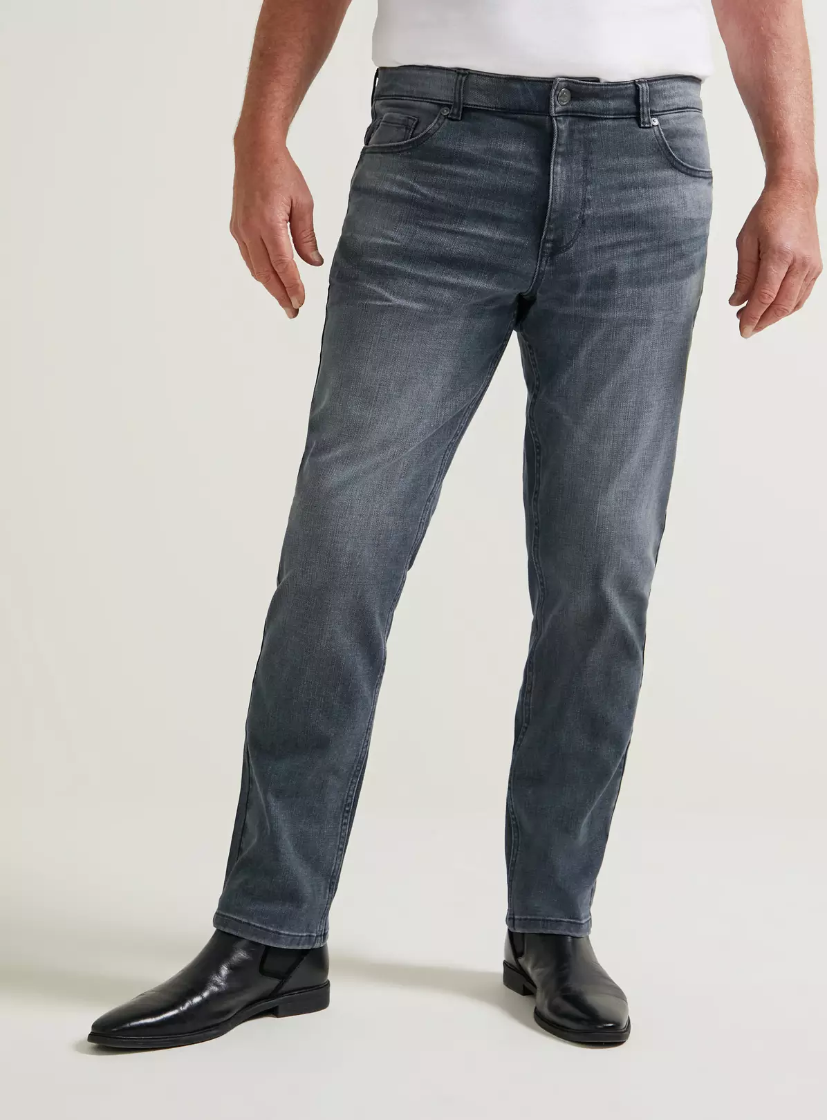 UNION WORKS Grey Washed Denim Straight Leg Jeans44R 5 UNION WORKS Grey Washed Denim Straight Leg Jeans44R - Image 5