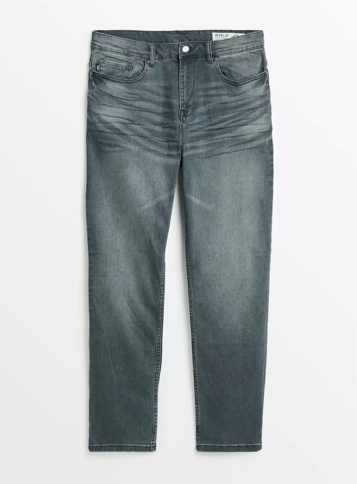 UNION WORKS Grey Washed Denim Straight Leg Jeans44R 4 UNION WORKS Grey Washed Denim Straight Leg Jeans44R - Image 4