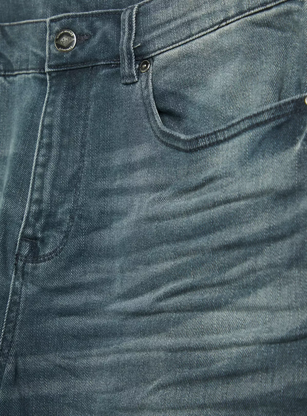 UNION WORKS Grey Washed Denim Straight Leg Jeans44R 3 UNION WORKS Grey Washed Denim Straight Leg Jeans44R - Image 3