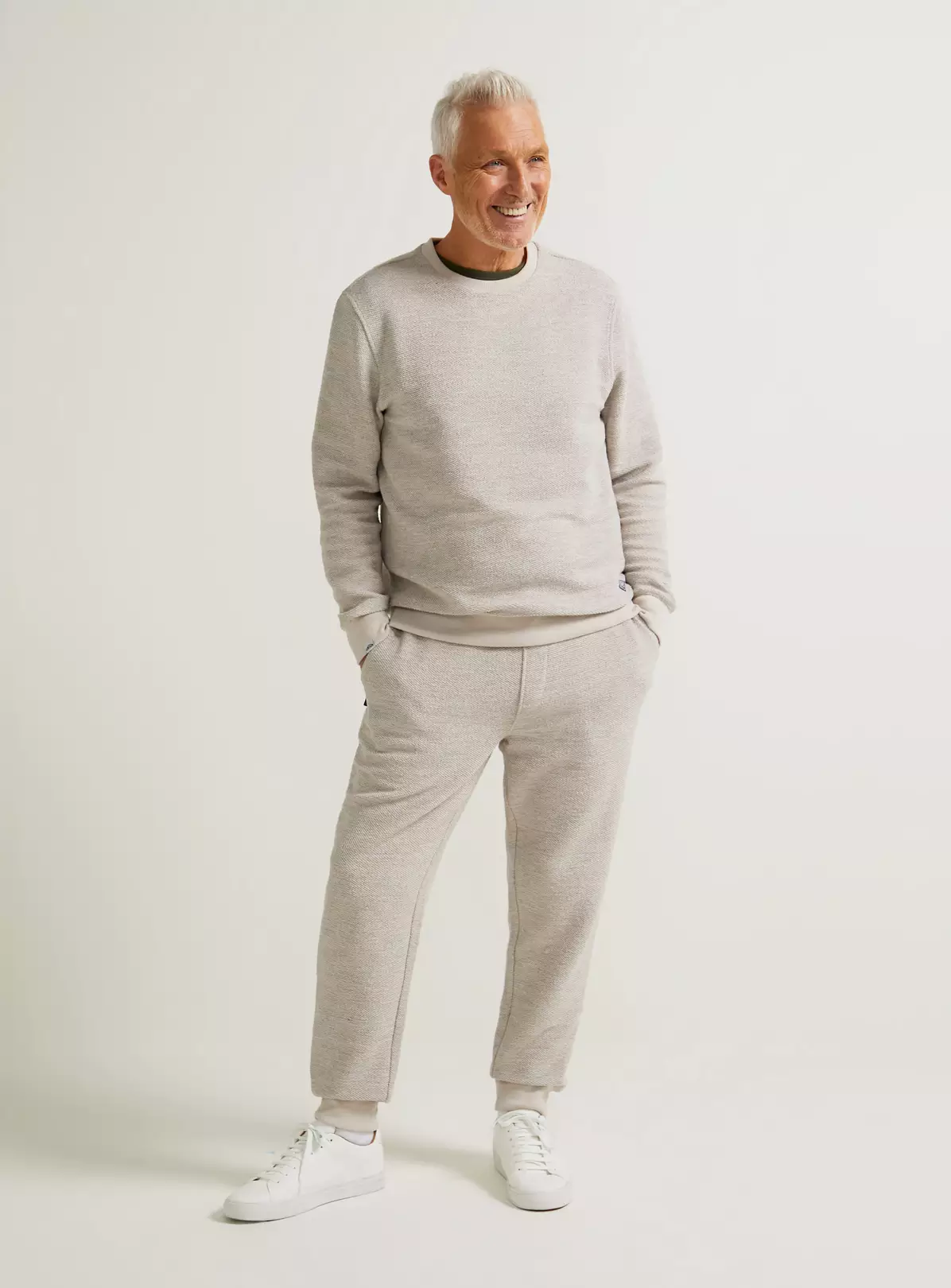 UNION WORKS Cream Textured JoggersXXL 4 UNION WORKS Cream Textured JoggersXXL - Image 4