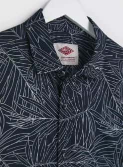UNION WORKS Black Palm Leaf Print ShirtXL -UMBO Clothing Shop tuc143689183 Black R Z006A