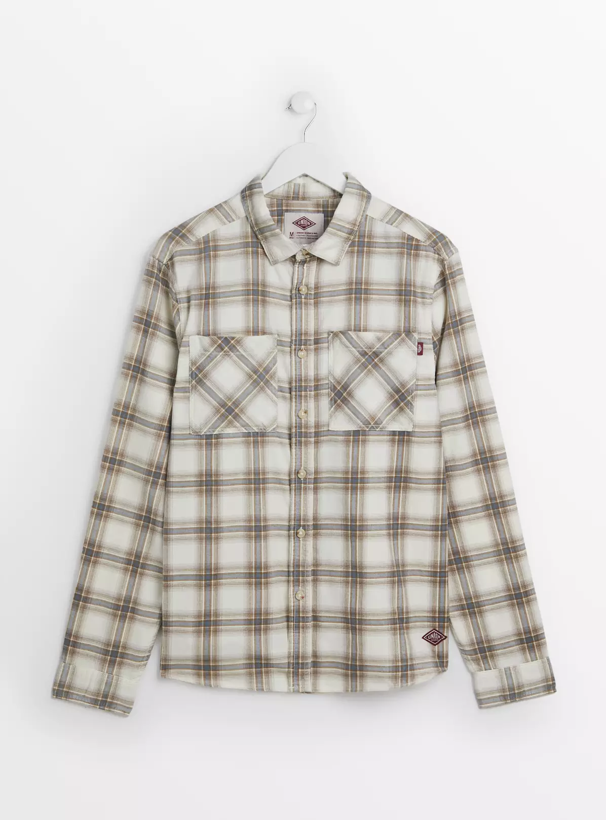 UNION WORKS Cream Check Shirt XL 1 UNION WORKS Cream Check Shirt XL