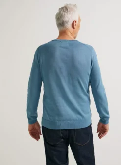 UNION WORKS Light Blue V Neck JumperXXL 10 UNION WORKS Light Blue V Neck JumperXXL -UMBO Clothing Shop tuc143689984 Light20Blue R Z004A