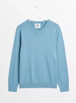 UNION WORKS Light Blue V Neck JumperXXL