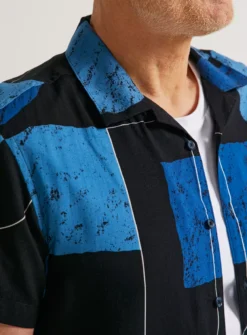 UNION WORKS Navy Abstract Printed Short Sleeve ShirtXXXL 7 UNION WORKS Navy Abstract Printed Short Sleeve ShirtXXXL -UMBO Clothing Shop tuc143707185 Navy R Z003A