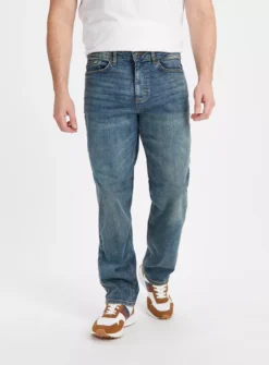 Green Tint Denim Straight Leg Jeans 36R