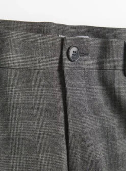 Grey Straight Leg Trousers With Belt 40S -UMBO Clothing Shop tuc143746432 Grey R Z004A