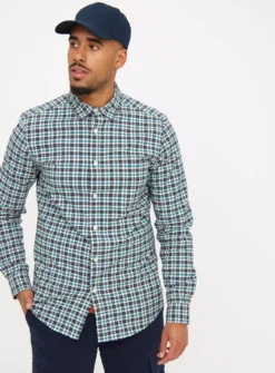 Teal Micro Check Slim Fit Oxford Shirt XL 3 Teal Micro Check Slim Fit Oxford Shirt XL -UMBO Clothing Shop tuc143756876 Multi20Coloured R Z001A 1