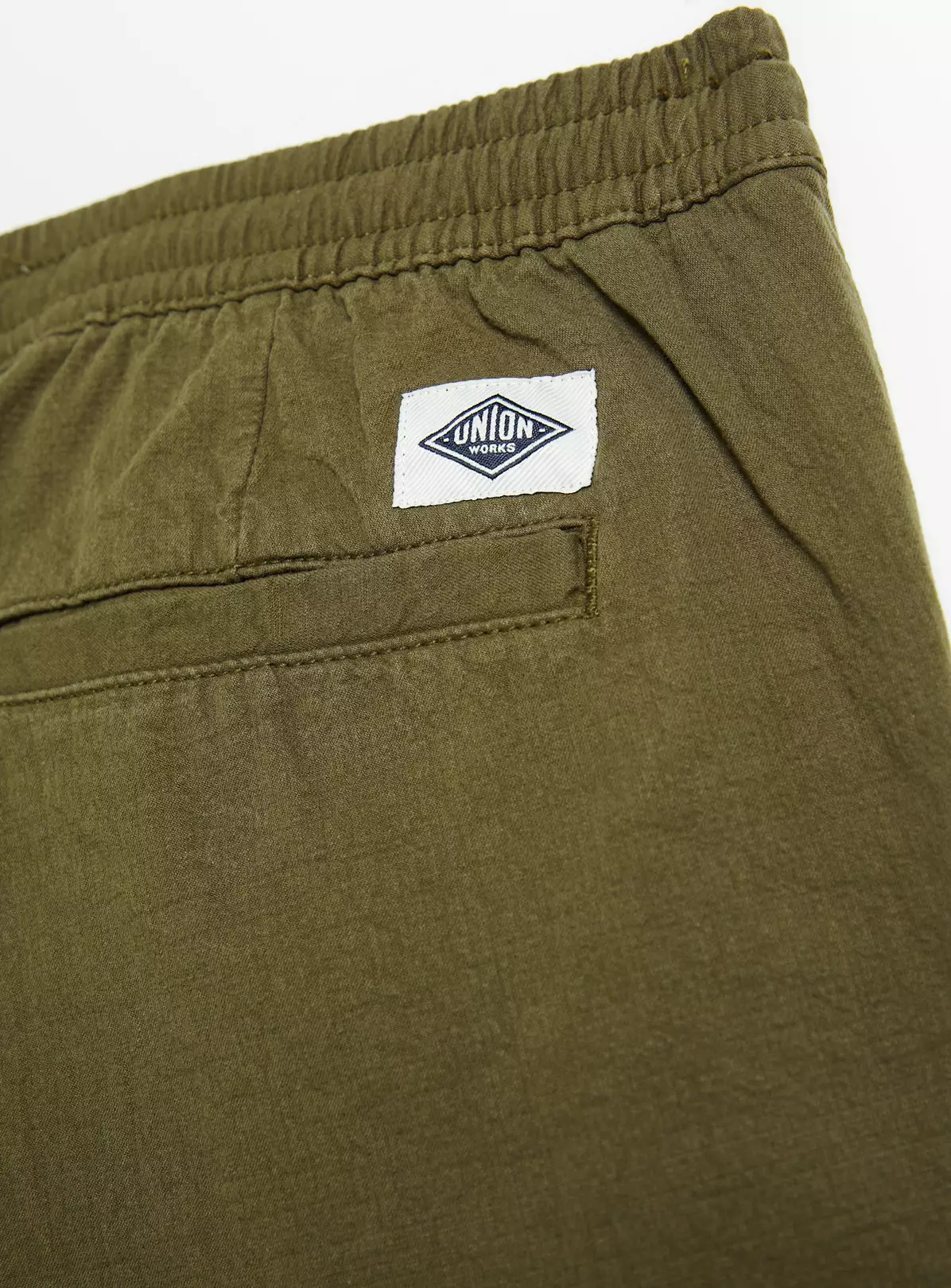 UNION WORKS Khaki Crepe Trousers34L 3 UNION WORKS Khaki Crepe Trousers34L - Image 3