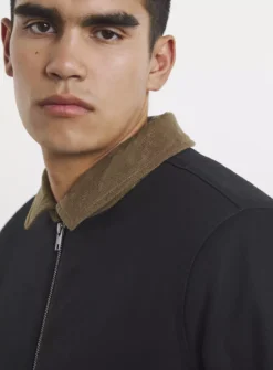 JACAMO Black Zip Up Worker Jacket 4XL -UMBO Clothing Shop tuc143788376 Black R Z004A