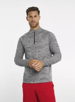 JACAMO Grey Active 1/2 Zip Grid Fleece Track Top 3XL -UMBO Clothing Shop tuc143793212 Grey R Z003A