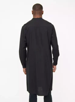 Black Embroidered Linen Blend Kurta XL -UMBO Clothing Shop tuc143836964 Black R Z005A 1