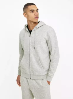 Light Grey Zip-Through Hoodie XL