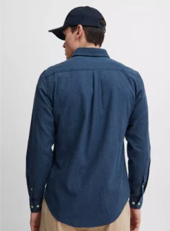 CASUAL FRIDAY Navy Cotton Long Sleeve Shirt XXL -UMBO Clothing Shop tuc143952471 Navy R Z002A