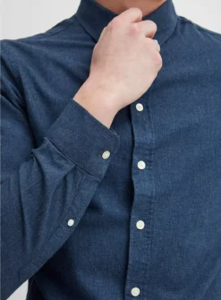 CASUAL FRIDAY Navy Cotton Long Sleeve Shirt XXL -UMBO Clothing Shop tuc143952471 Navy R Z004A