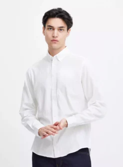 CASUAL FRIDAY White Cotton Long Sleeve Shirt XXL -UMBO Clothing Shop tuc143953221 White R Z001A