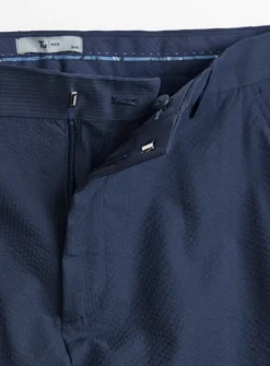 Navy Seersucker Regular Fit Trousers32R -UMBO Clothing Shop tuc143966689 Navy R Z004A 1