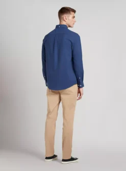 FARAH Drayton Long Sleeve Shirt Blue XXL