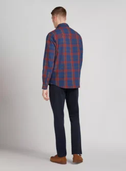 FARAH Baird Check Long Sleeve Shirt L -UMBO Clothing Shop tuc144012764 Blue R Z002A