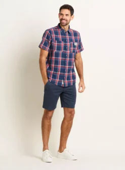 BRAKEBURN Navy Check Short Sleeve Shirt S 6 BRAKEBURN Navy Check Short Sleeve Shirt S -UMBO Clothing Shop tuc144059546 Navy R Z004A 1