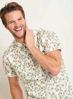 BRAKEBURN Bamboo Leaf Shirt XL -UMBO Clothing Shop tuc144100131 Cream R Z005A