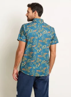 BRAKEBURN Botanical Tiger Shirt XXL 9 BRAKEBURN Botanical Tiger Shirt XXL -UMBO Clothing Shop tuc144100182 Blue R Z002A