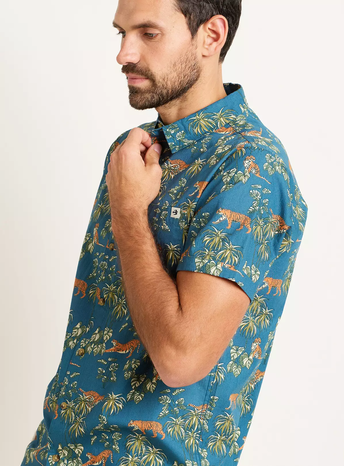 BRAKEBURN Botanical Tiger Shirt XXL 3 BRAKEBURN Botanical Tiger Shirt XXL - Image 3