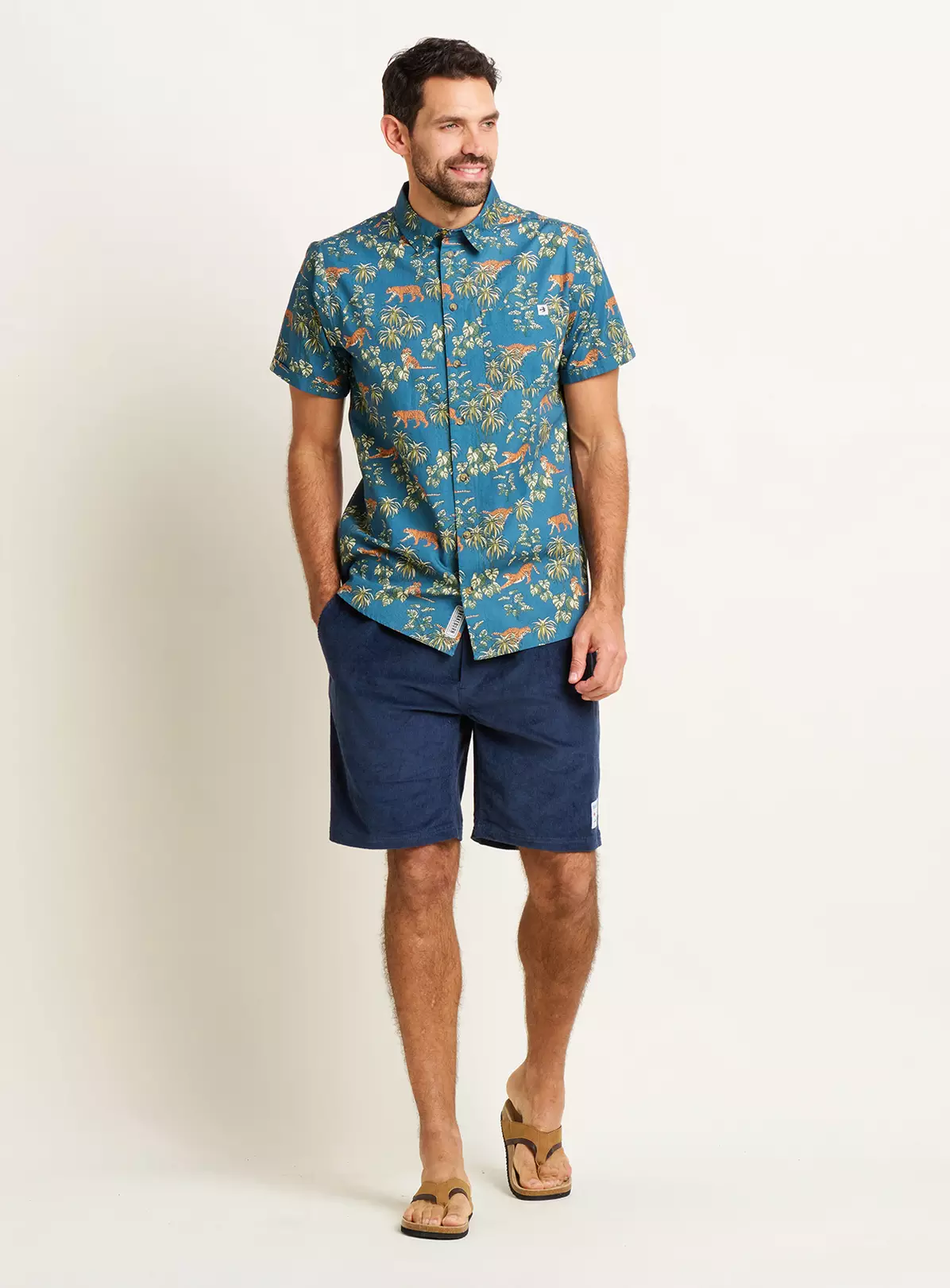 BRAKEBURN Botanical Tiger Shirt XXL 1 BRAKEBURN Botanical Tiger Shirt XXL