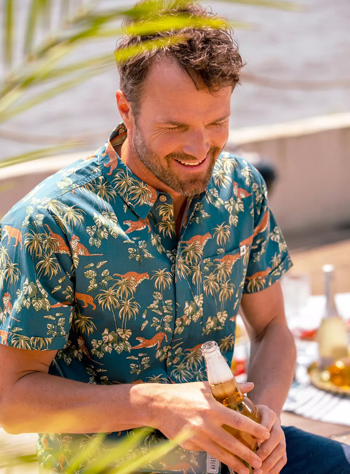 BRAKEBURN Botanical Tiger Shirt XXL 2 BRAKEBURN Botanical Tiger Shirt XXL - Image 2