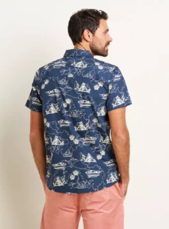 BRAKEBURN Harbour Shirt M -UMBO Clothing Shop tuc144100254 Navy R Z002A 1