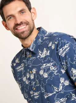 BRAKEBURN Harbour Shirt M -UMBO Clothing Shop tuc144100254 Navy R Z003A 1