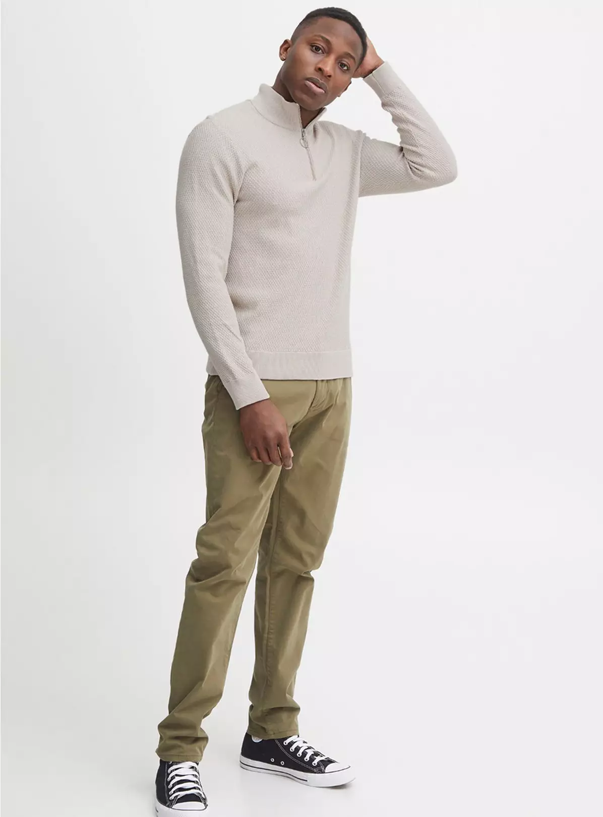 CASUAL FRIDAY Stone 3/4 Zip Knit XL 5 CASUAL FRIDAY Stone 3/4 Zip Knit XL - Image 5