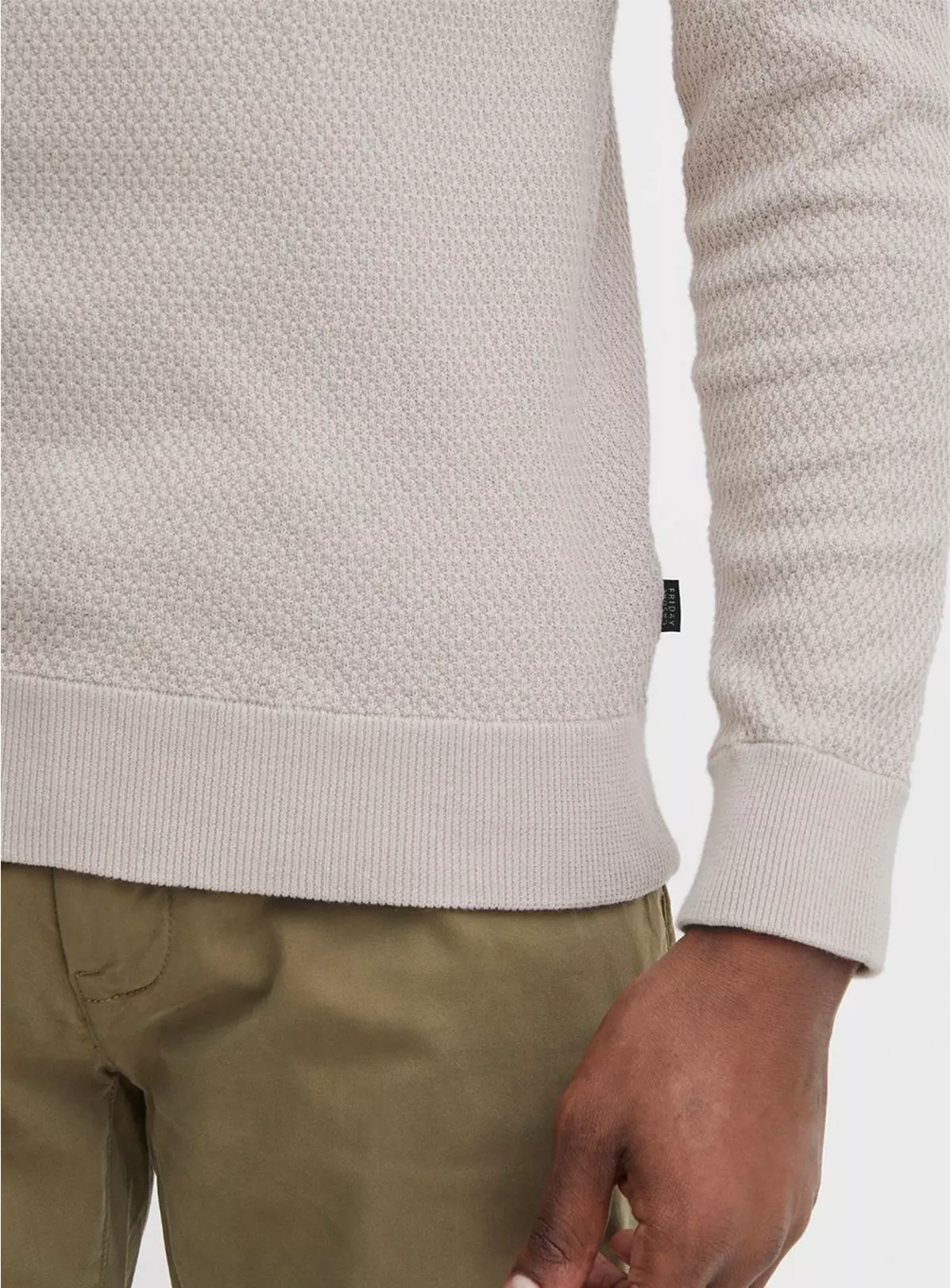 CASUAL FRIDAY Stone 3/4 Zip Knit XL 2 CASUAL FRIDAY Stone 3/4 Zip Knit XL - Image 2