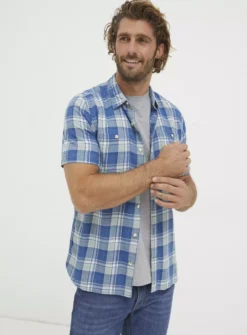 FATFACE Bodmin Indigo Check Shirt S 5 FATFACE Bodmin Indigo Check Shirt S -UMBO Clothing Shop tuc144325533 Blue R Z001A 1